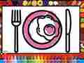 Jogo Colorir e decorar o prato de jantar  online