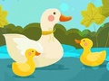 Jogo Quebra-cabeça Mãe Pato e Patinhos  online