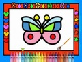 Jogo Colorir e decorar borboletas  online