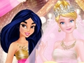 Jogo Casamento da princesa rosa e dourado  online