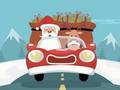 Jogo Papai Noel dando presentes quebra-cabeça  online
