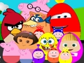 Jogo Ovos de personagens de desenhos animados famosos  online
