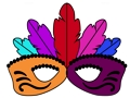 Jogo Festa de Carnaval: Coloração de Máscara  online