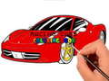 Jogo Livro para colorir de carros de corrida  online