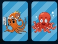Jogo Memória dos desenhos animados dos peixes marinhos  online