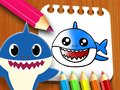 Jogo Livro para colorir bebê tubarão  online
