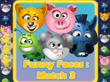 Jogo Caras Engraçadas Match-3 7  online