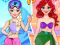 Jogo Batalha de princesas de verão vs inverno  online