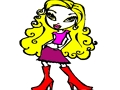 Jogo Coloração Fácil de Bratz  online