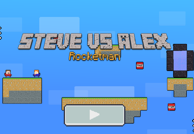 Jogo Steve x Alex Rocketman  online