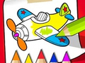 Jogo Livro de Colorir: Bonito Avião  online