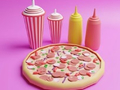 Jogo Livro de Colorir: Pizza  online