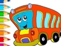 Jogo Livro de Colorir: Ônibus  online