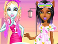 Jogo Férias de verão das garotas monstro  online