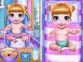 Jogo Adorável hora do banho de gêmeos  online