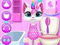 Jogo Cuidado Diário Kitty Unicórnio  online