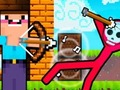 Jogo Noob Archer vs Stickman Zumbi  online