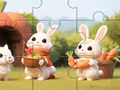 Jogo Quebra-cabeça: Coelhos com Cenouras  online
