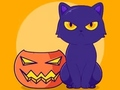 Jogo Livro para colorir: gato de Halloween  online