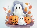 Jogo Livro para colorir: fantasmas de Halloween  online