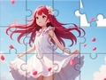 Jogo Quebra-cabeça: Garota de vestido branco  online