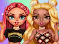Jogo Desafio de vestir meninas arco-íris  online