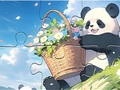 Jogo Quebra-cabeça: Cesta Flor Panda  online