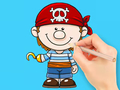 Jogo Livro para colorir: Pirata  online