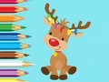 Jogo Livro para colorir: linda rena de Natal  online