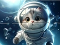 Jogo Quebra-cabeça: Astronauta-Gato  online