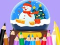 Jogo Livro para Colorir: Bola de Cristal de Natal  online