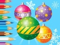 Jogo Livro para colorir: bolas decoradas de Natal  online