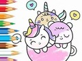 Jogo Livro para colorir: uma xícara de unicórnio  online