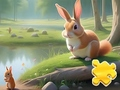 Jogo Quebra-cabeça: Coelho e Esquilos  online