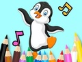 Jogo Livro para Colorir: Pinguim Dançante  online
