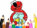 Jogo Livro para colorir: Elmo novo amigo  online