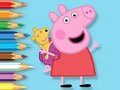 Jogo Livro para colorir: Peppa com ursinho de brinquedo  online