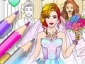 Jogo Jogo de vestir para colorir de casamento  online