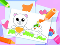 Jogo Desenho de criança: porco fofo  online
