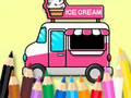 Jogo Livro para colorir: carro de sorvete  online