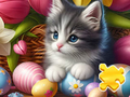 Jogo Quebra-cabeça: Gato da Páscoa  online