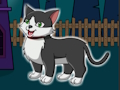 Jogo Fuga de gato sorridente de Halloween  online