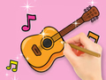 Jogo Livro para colorir: guitarra estrela  online
