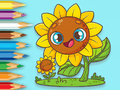 Jogo Livro para colorir: girassóis  online