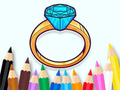 Jogo Livro para colorir: anel de pedras preciosas  online