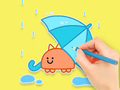 Jogo Livro para colorir: Dia chuvoso divertido  online
