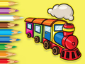 Jogo Livro para colorir: trem correndo  online
