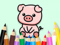 Jogo Livro para Colorir: Porco Fofo 2  online