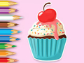 Jogo Livro para colorir: Cupcake de Maçã  online
