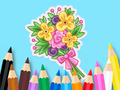 Jogo Livro para colorir: buquê de amor  online